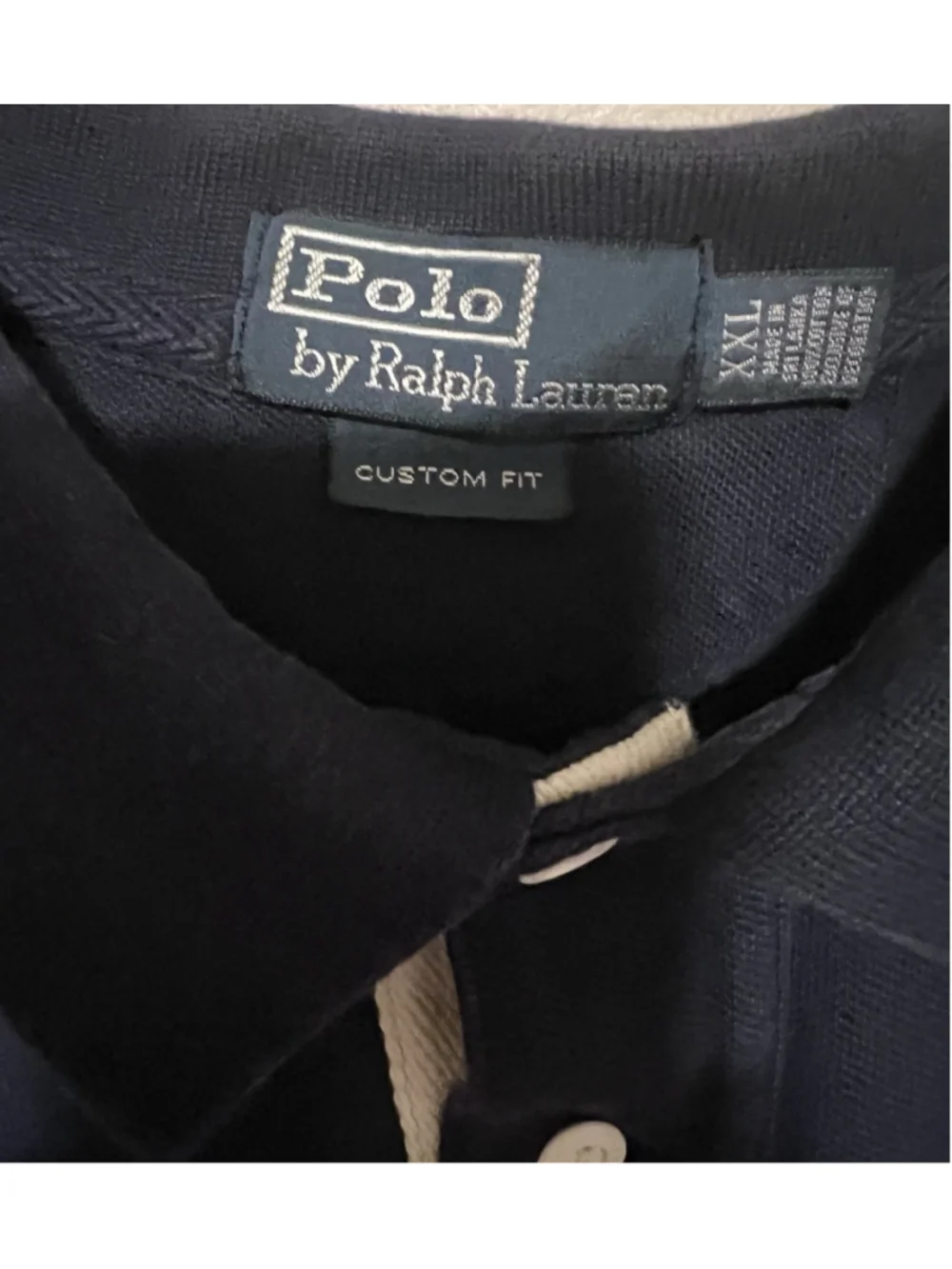 Polo Ralph Lauren Polo Shirt Men’s XXL 2XL Blue Navy Big Pony Rugby Custom Fit